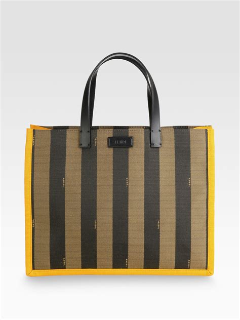 fendi pequin striped tote